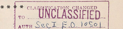 Unclassified stamp.
