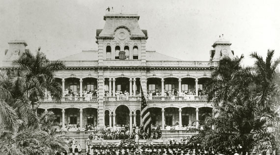 Ceremony marking the annexation of Hawai‘i by the United States dated 1898