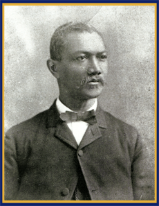 Black and white photograph, half-length, left pose, full face of Alexander T. Augusta, M.D. with a mustache dressed in suit and tie. Courtesy National Library of Medicine.