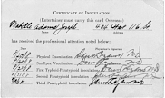 A medical certificate of inoculations from the New York State Department of Health for 1918.