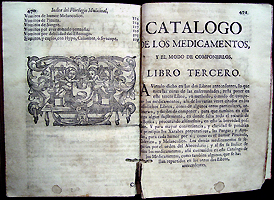 Libro Tercero de Florilegio medicinal por Juan de Esteyneffer, Madrid: por Alonso Balvas, 1729. NLM Unique ID 2473023R. NLM Unique ID 2473024R