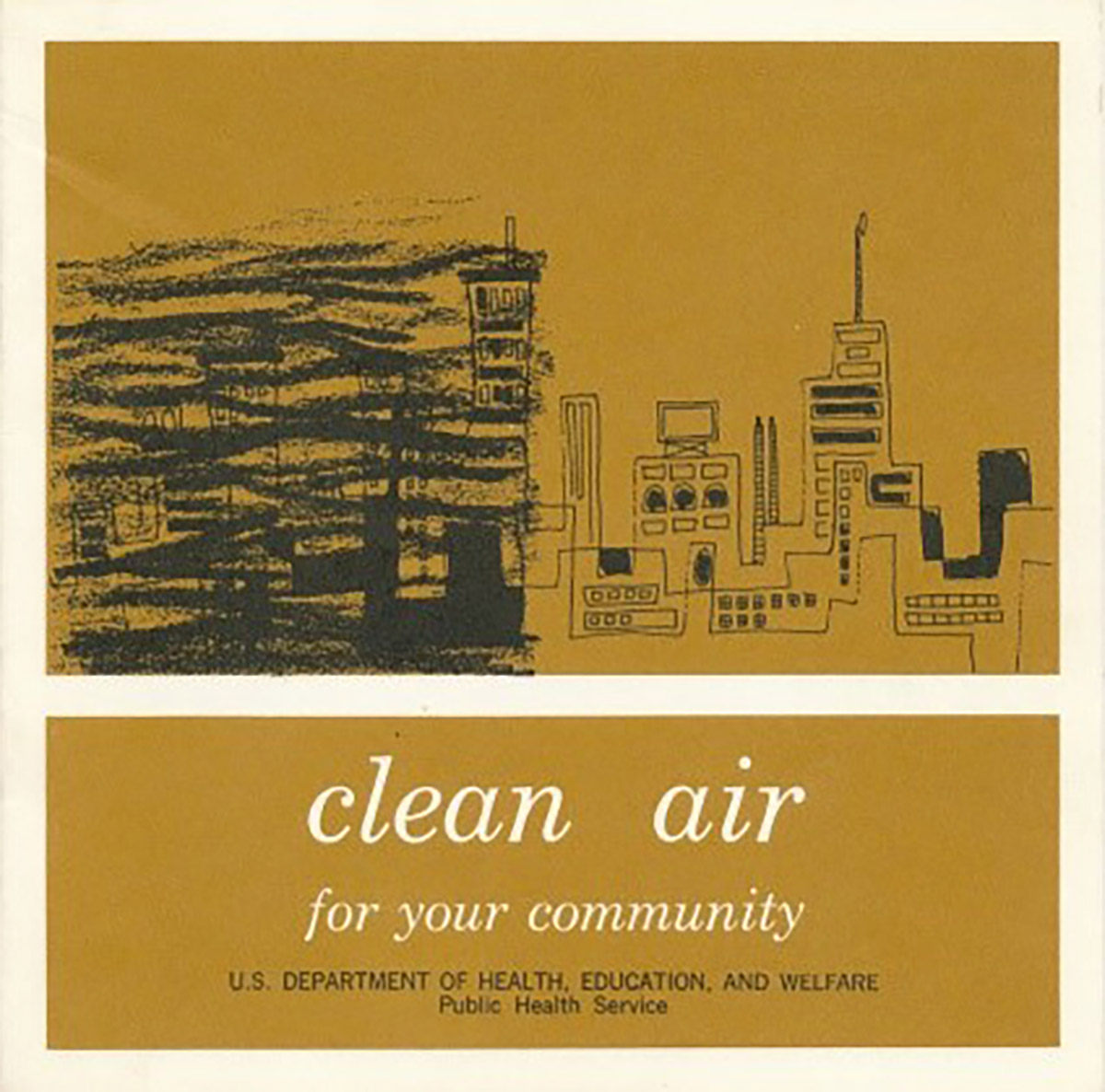 A book cover with an illustration of a city skyline partially covered in smog.
