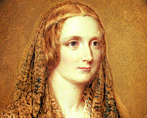 Portrait of a young woman with light-colored hair looking to her left.