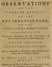 title page from Observations on the superior efficacy of the red Peruvian bark