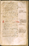 F. 11 recto from Manuscript E 12. A hand written manuscript page with annotations in the right margin.