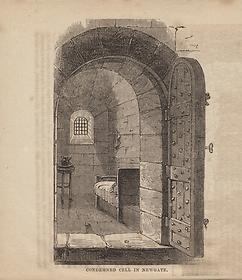 Palmer's prison cell in Newgate, where he was held awaiting execution, 1856