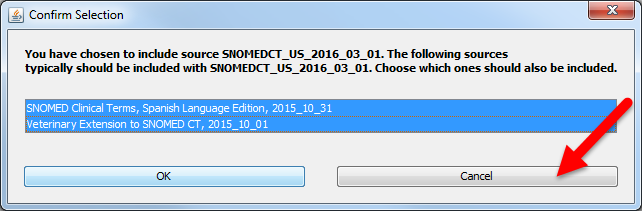 Fig 11: Select SNOMED CT to Include in Subset