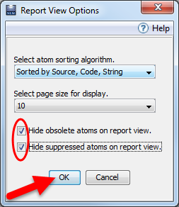 Fig 29: Report View Options Window