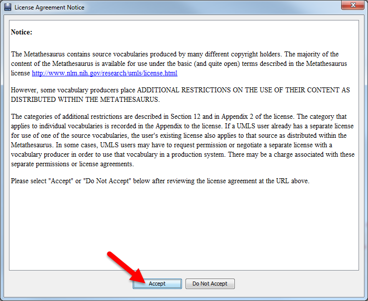 Fig 6: License Agreement Notice