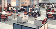 NLM main reading room in the 1960s.