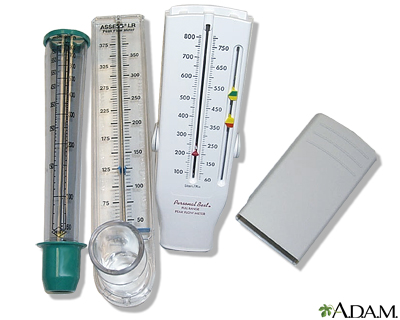 Peak flow meter use - series: MedlinePlus Medical Encyclopedia