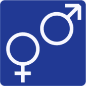 Illustration of a male symbol and a female symbol