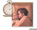 Ilustración de un hombre con dificultad para dormir