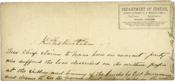 Bombardment of Angoon by Navy Vessel -- Letters