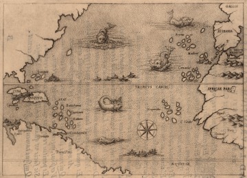 Map Illustrating Voyage of Christopher Columbus
