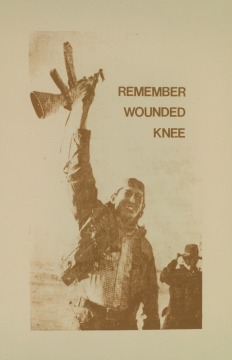 Poster about remembering Wounded Knee