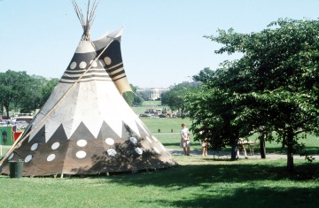 Tipi on National Mall grounds as part of Longest Walk