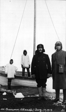 At Barrow, Alaska (Emil Krulish on right)