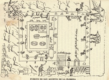Diagram of the Fort at St Augustine