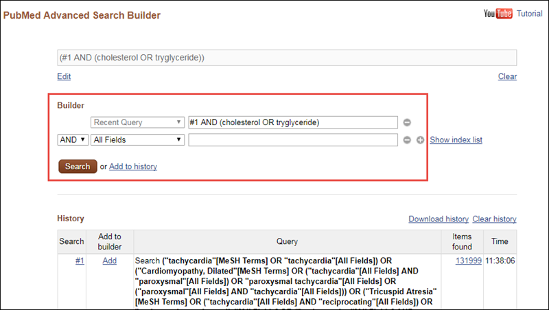 PubMed Advanced Search Builder.