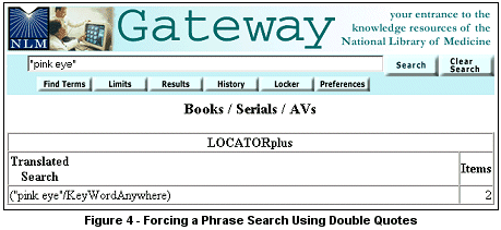 Forcing a Phrase Search Using Double Quotes