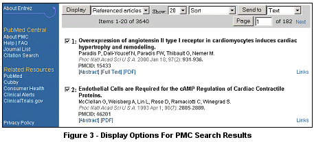 Display Options For PMC Search Results