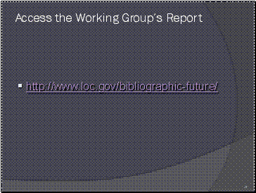 Access the Working Group’s Report
