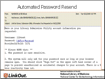 Automated password resend