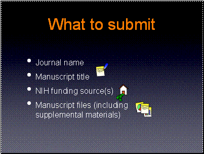 What to submit