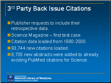 3rd Party Back Issue Citations