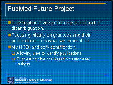 PubMed Future Project