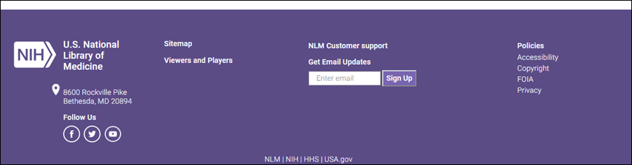 Sign up for Updates from NLM.