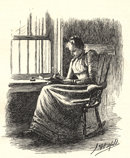 The narrator of "The Yellow Wall-Paper," imprisoned in her room
