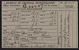 Bertillon card for Thomas Conway, arrested for larceny (measurements)