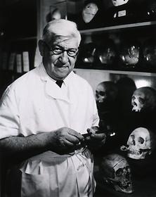Milton Helpern, Chief Medical Examiner, New York City, poses for the cover of Modern Medicine magazine, April 12, 1965