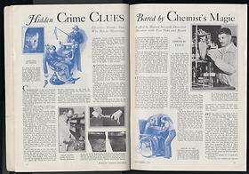 Edwin W. Teale, "Hidden Crime Clues Bared by Chemist's Magic," Popular Science Monthly, November 1931