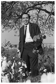 Dr. H. Jack Geiger in cotton field