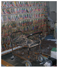 Ruined medical records and office equipment