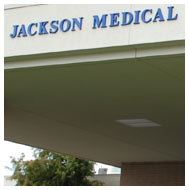 Front entrance of Jackson Medical Mall Thad Cochran Center