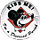 A white button featuring the illustrated face of a smiling mouse wearing a white bowtie. In black lettering at the top are the words Kiss Me! At the bottom also in black lettering are the words I'm a Diseased Pariah.