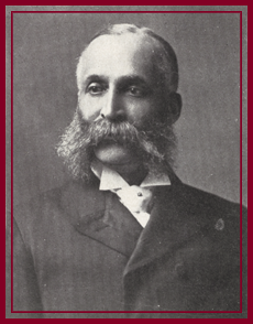 Black and white photograph head and shoulders, left pose of Charles Burleigh Purvis, M.D., with a mustache and sideburns wearing a suit. Courtesy National Library of Medicine.