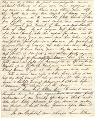 Page 2 of a four page handwritten letter from Dr. John H. Rapier, Jr. to his uncle James P. Thomas, Esq., St. Louis, Missouri, from Freedmen's Hospital, Washington, D.C.,  August 19, 1864. 