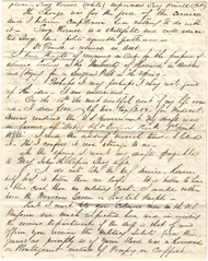 Page 3 of a four page handwritten letter from Dr. John H. Rapier, Jr. to his uncle James P. Thomas, Esq., St. Louis, Missouri, from Freedmen's Hospital, Washington, D.C.,  August 19, 1864. 
