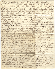 Page 4 of a four page  handwritten letter from Dr. John H. Rapier, Jr. to his uncle James P. Thomas, Esq., St. Louis, Missouri, from Freedmen's Hospital, Washington, D.C.,  August 19, 1864. 