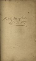 Blank page with handwritten inscription in ink, as follows: Robley Dunglison Feby 26 1859.