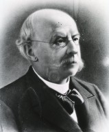 Photographic portrait, in black and white, of Francis Peyre Porcher. Image is a three quarter view from the shoulders up of an elderly man in a business suit, balding, wearing glasses, has a mustache.