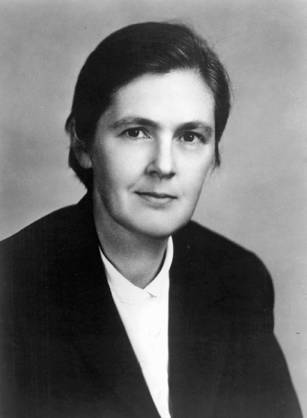 Dr. Frances Kathleen Oldham Kelsey, a woman with dark hair in a dark suit.
