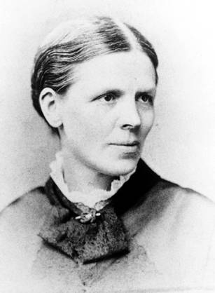 Dr. Emeline Horton Cleveland, a nineteenth century portrait of a woman wearing a dark neck tie.