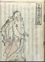 An illustration and a description of 20 acupuncture points on the arm that are used to treat colon diseases. It is written in a sonnet style for easier memorization.