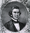 Head and shoulders, full face, of Samuel Henry Dickson as a young man.